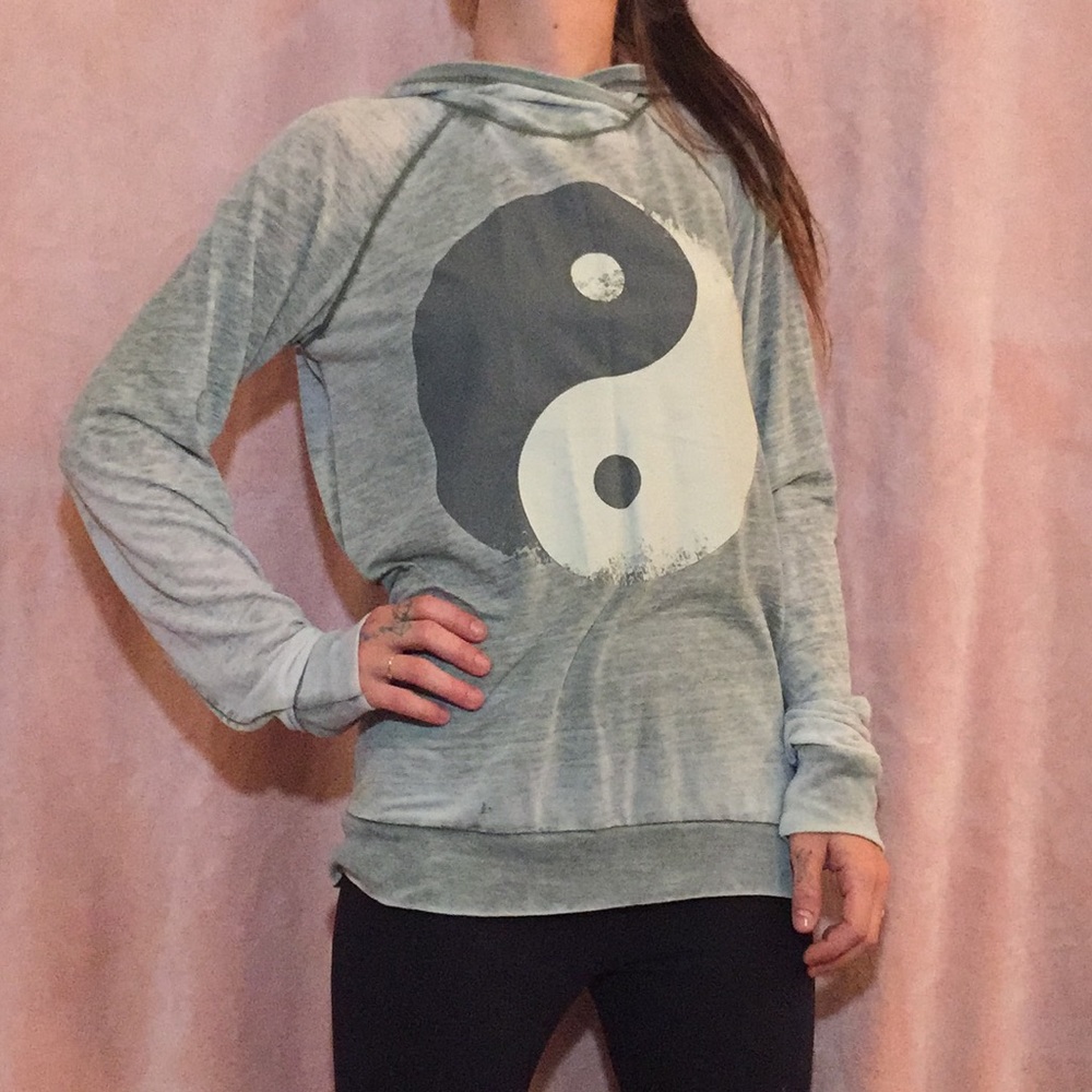 Distressed YingYang hoodie